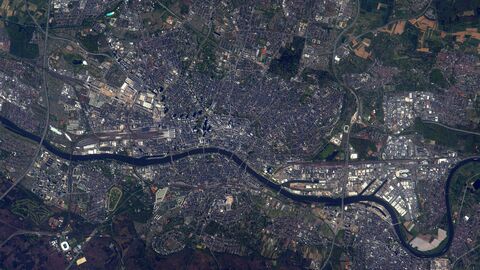 Blick aus dem All auf die Metropolregion Blick aus dem All auf die Metropolregion