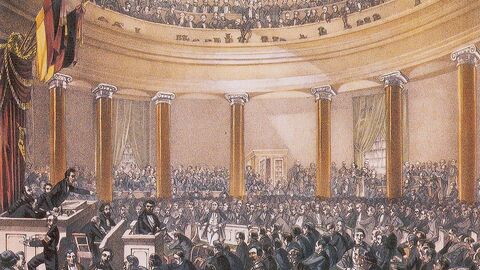 Der Einzug des Vorparlaments in die Paulskirche am 21. März 1848, Frankfurt am Main Der Einzug des Vorparlaments in die Paulskirche am 21. März 1848, Frankfurt am Main