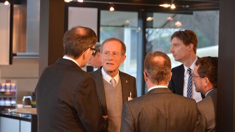 Staatsminister Wintermeyer im Gespräch